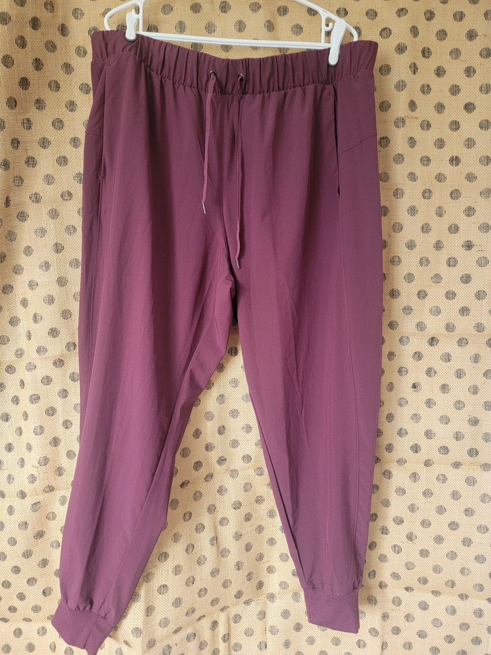 Women's Burgundy Track Pant Drawstring Joggers